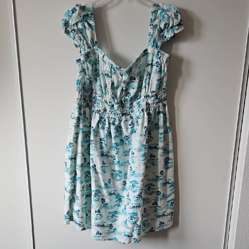 Tommy Hilfiger Blue and White Patterned Dress